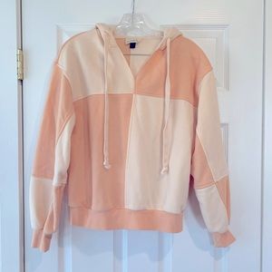 Peach Universal Thread color block hoodie, size S. Only worn once. Like new.